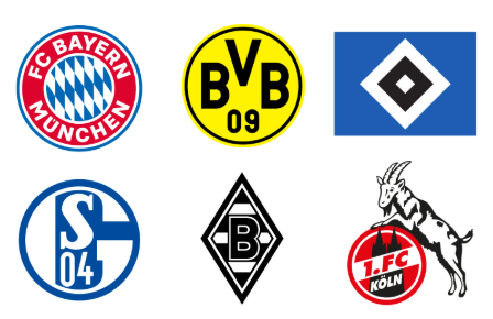 A list of the top five Bundesliga teams and their players for April