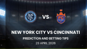 Prediction and betting tips for New York City vs Cincinnati on 23 April 2026